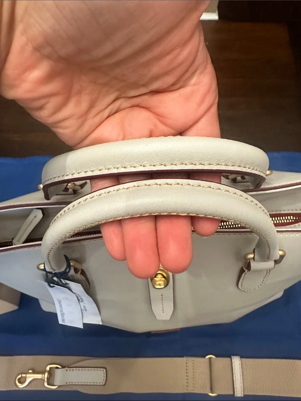 Dooney & Bourke cream leather